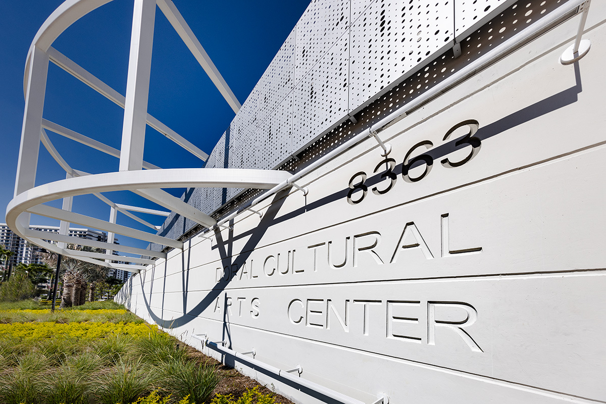 Architectural view of the Doral Cultural Center  Miami, FL